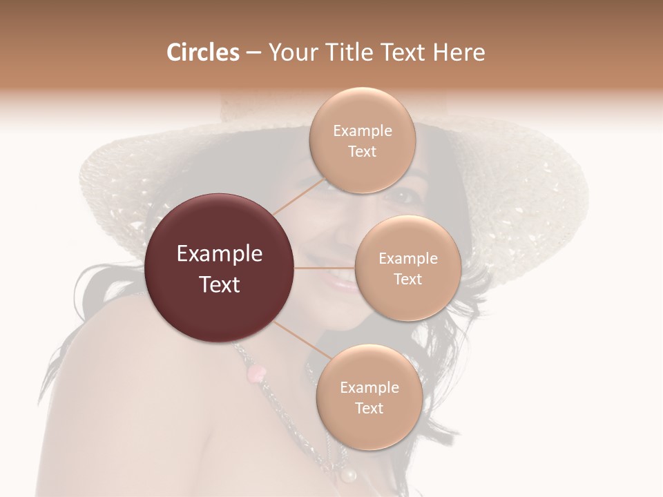 Isolated Happy Long Hair PowerPoint Template