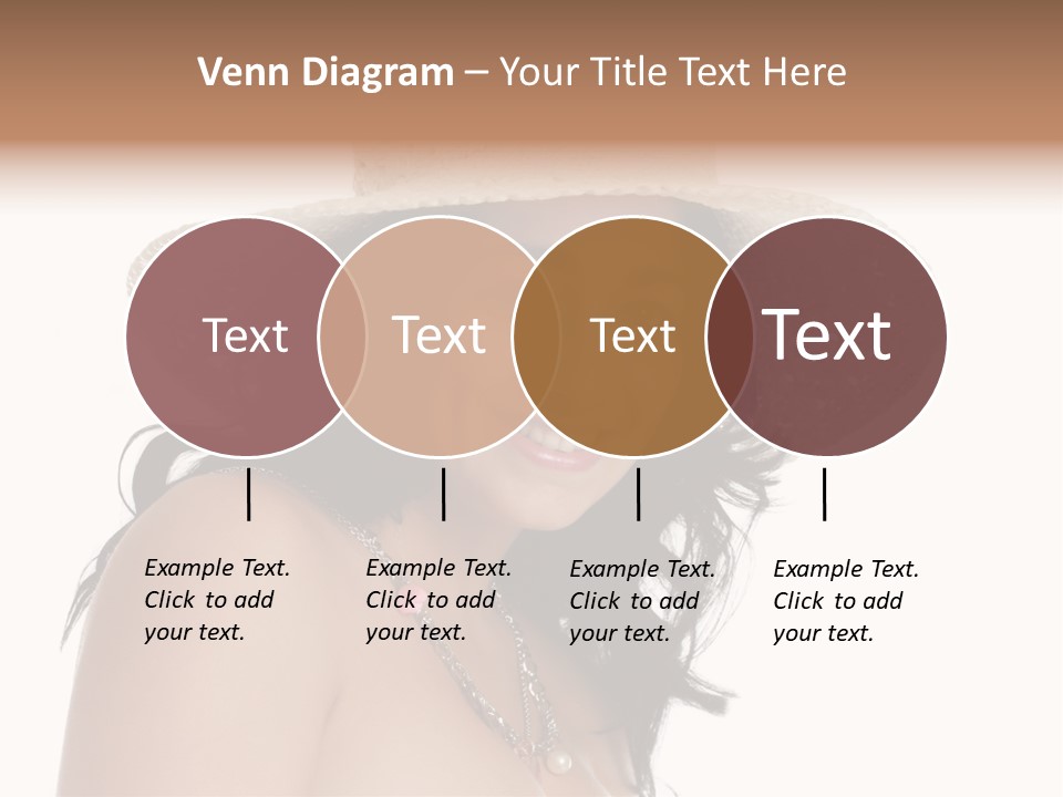 Isolated Happy Long Hair PowerPoint Template