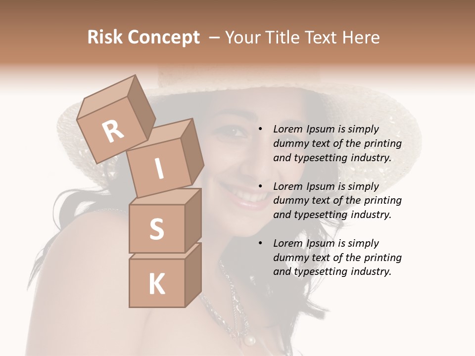 Isolated Happy Long Hair PowerPoint Template