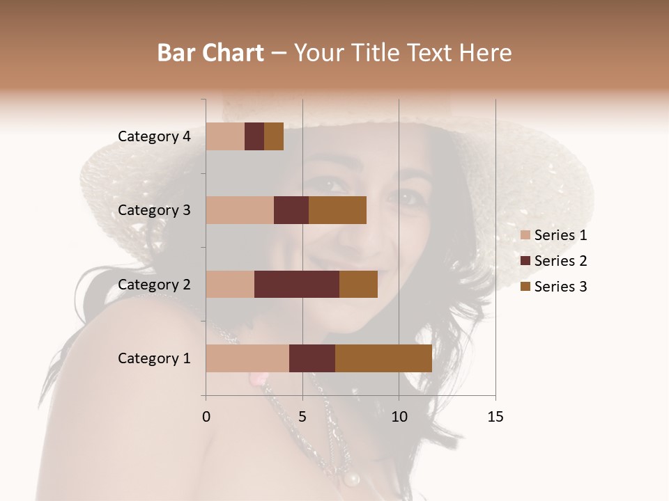 Isolated Happy Long Hair PowerPoint Template