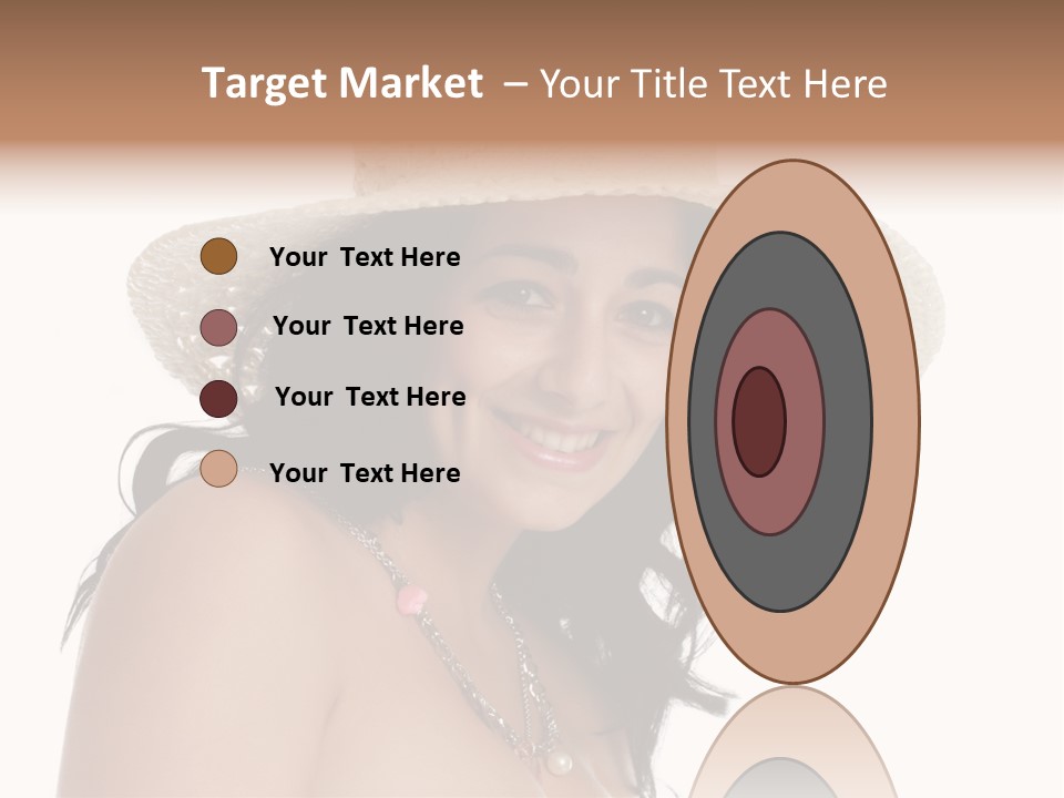 Isolated Happy Long Hair PowerPoint Template