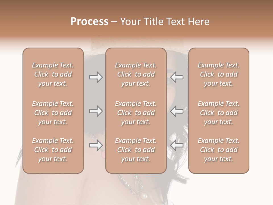 Isolated Happy Long Hair PowerPoint Template