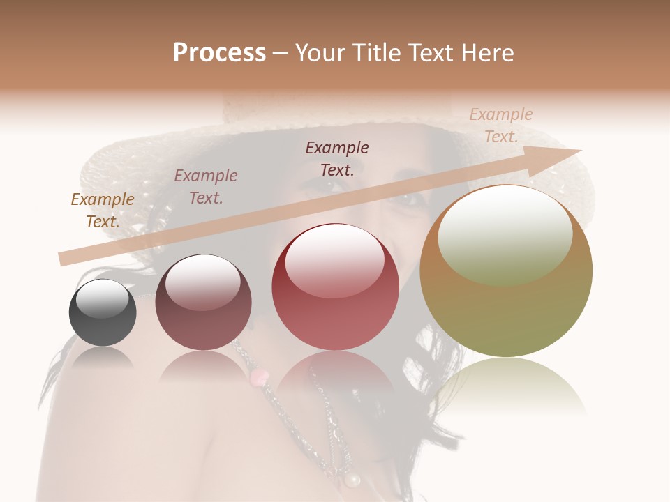 Isolated Happy Long Hair PowerPoint Template