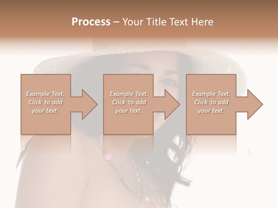 Isolated Happy Long Hair PowerPoint Template