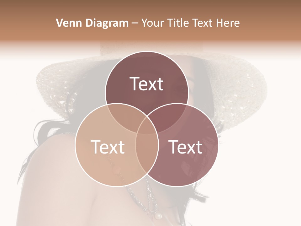 Isolated Happy Long Hair PowerPoint Template