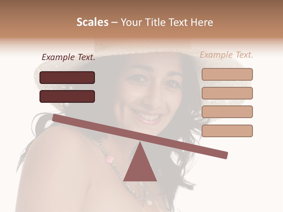 Isolated Happy Long Hair PowerPoint Template