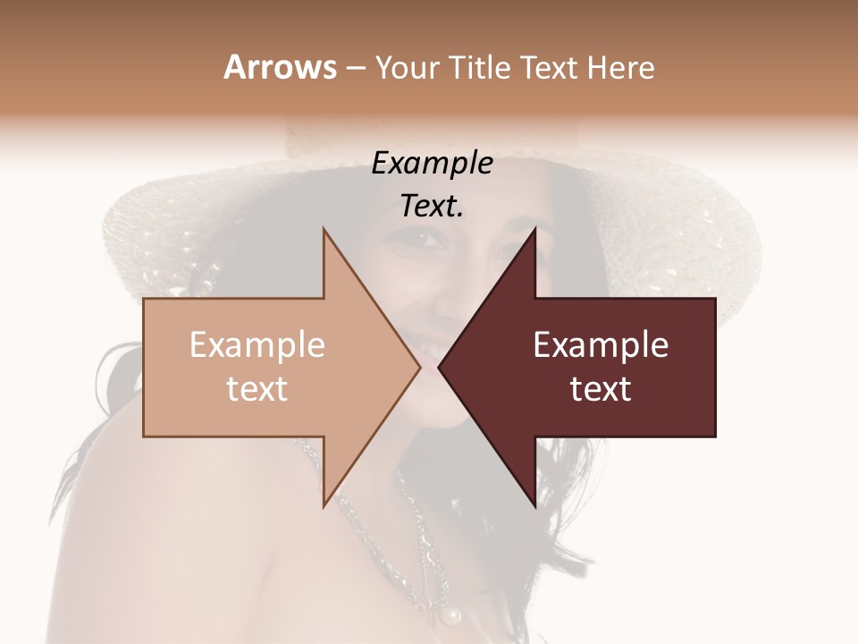 Isolated Happy Long Hair PowerPoint Template