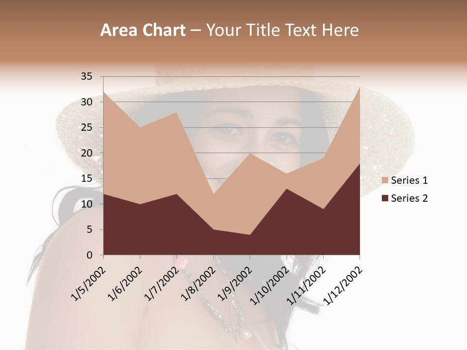 Isolated Happy Long Hair PowerPoint Template