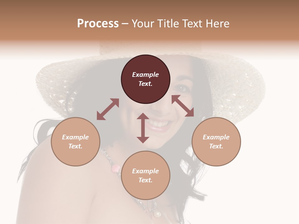 Isolated Happy Long Hair PowerPoint Template