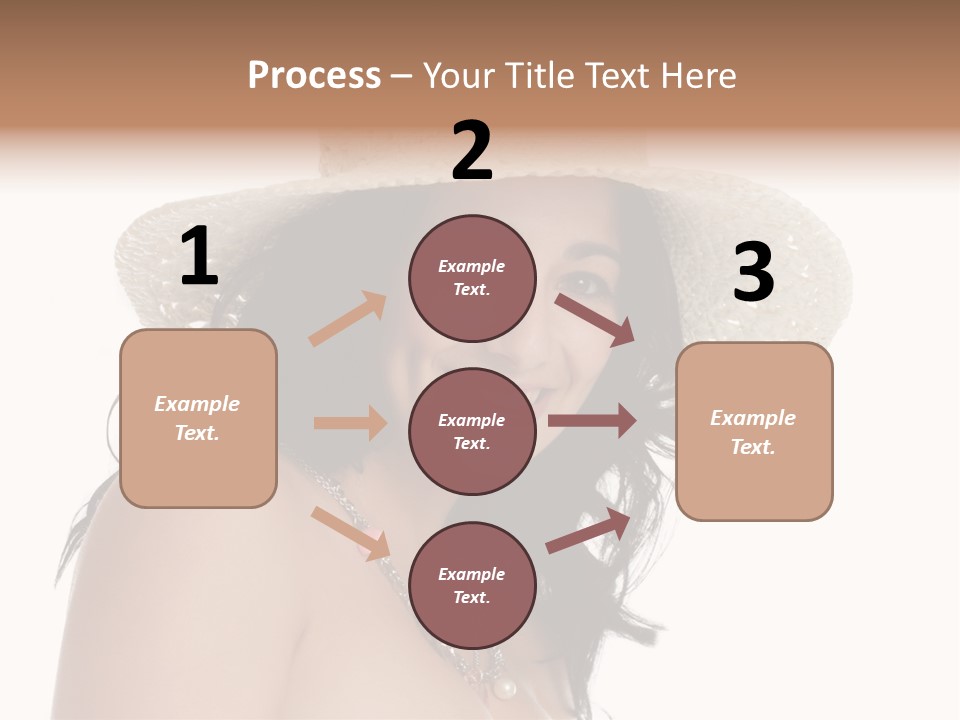 Isolated Happy Long Hair PowerPoint Template