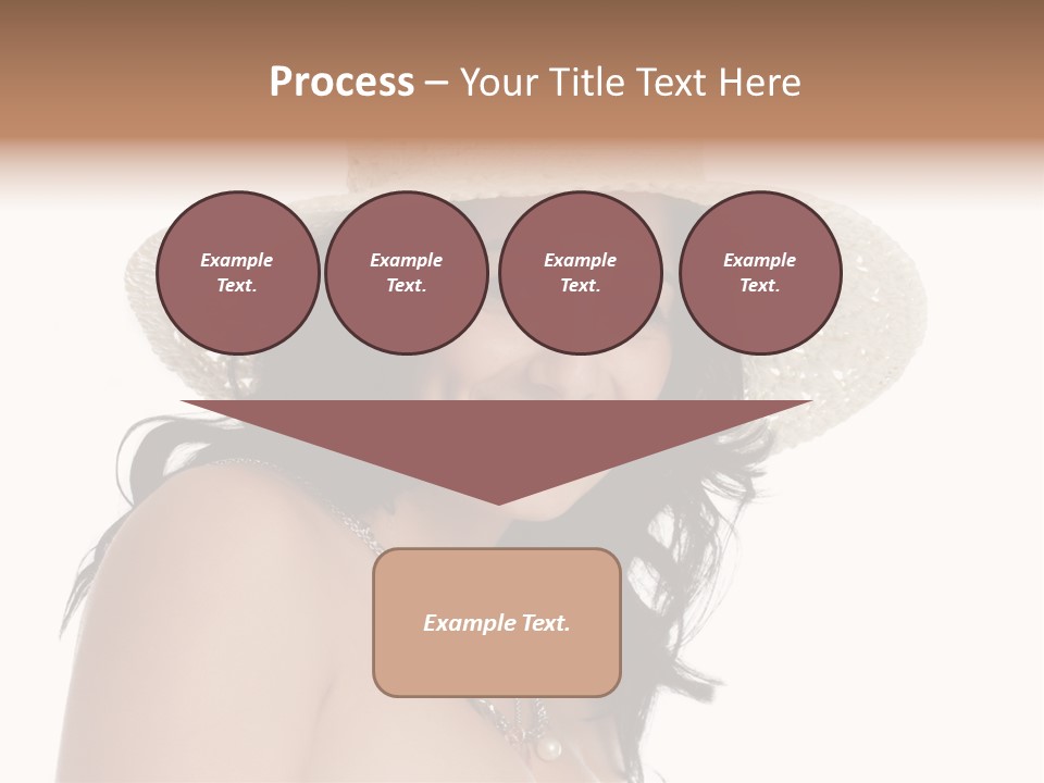 Isolated Happy Long Hair PowerPoint Template