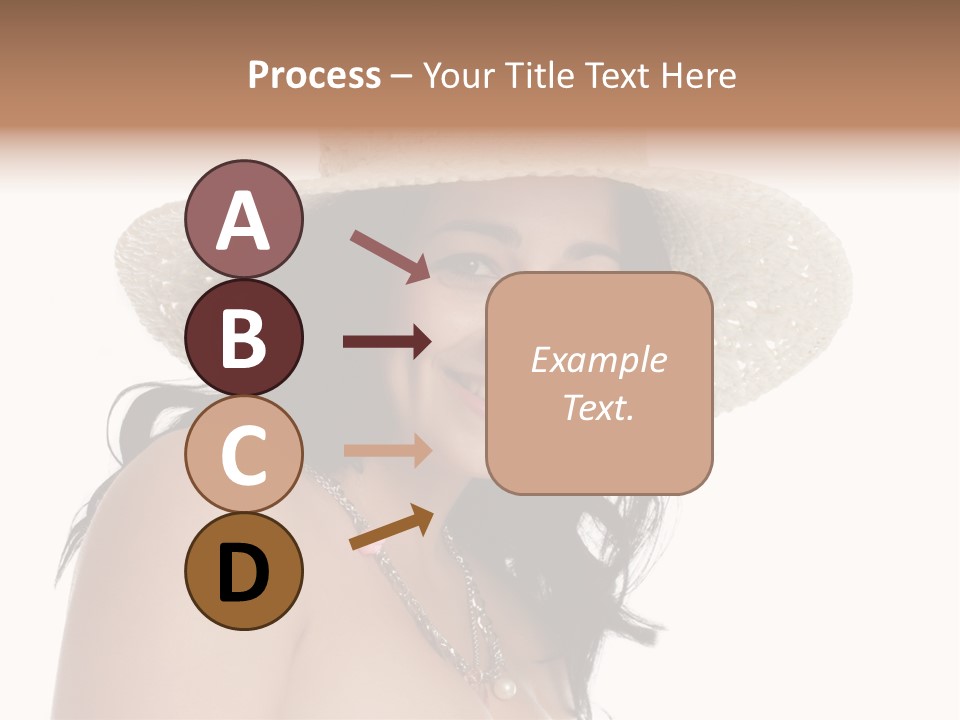 Isolated Happy Long Hair PowerPoint Template