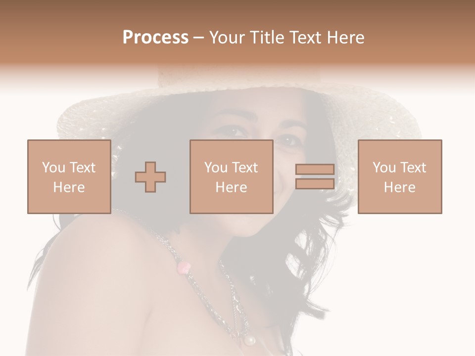 Isolated Happy Long Hair PowerPoint Template