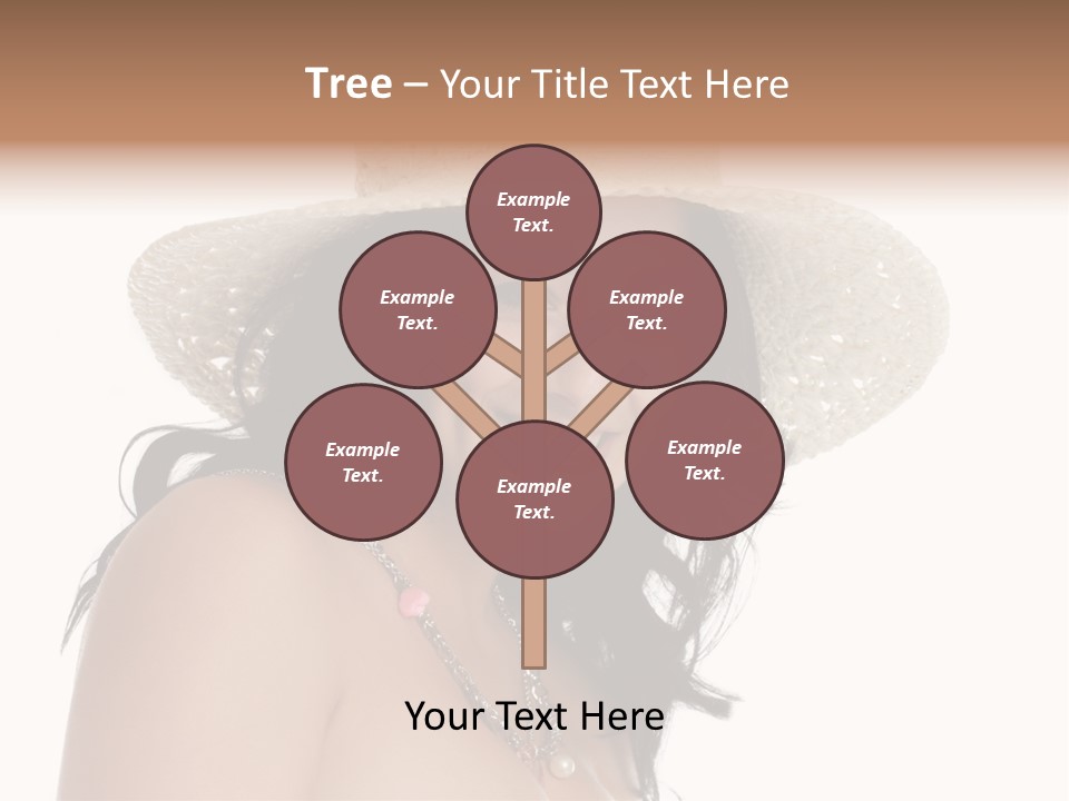 Isolated Happy Long Hair PowerPoint Template