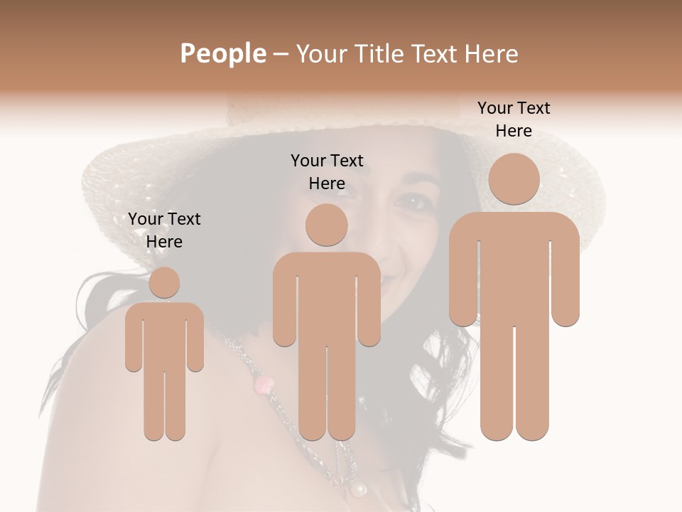 Isolated Happy Long Hair PowerPoint Template