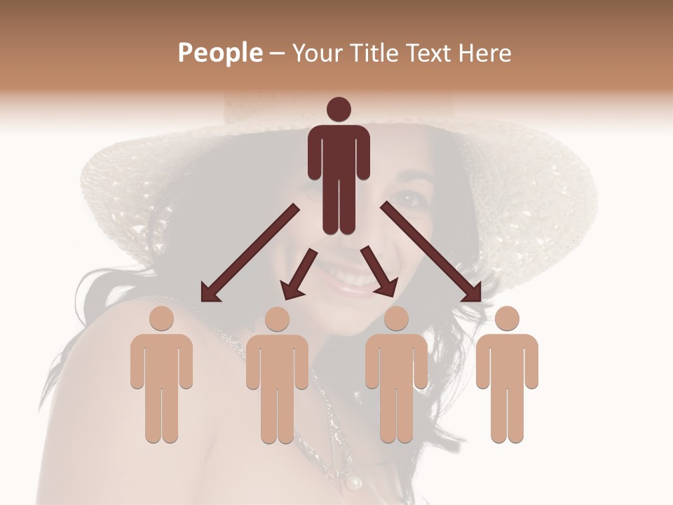 Isolated Happy Long Hair PowerPoint Template