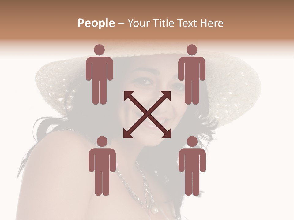 Isolated Happy Long Hair PowerPoint Template