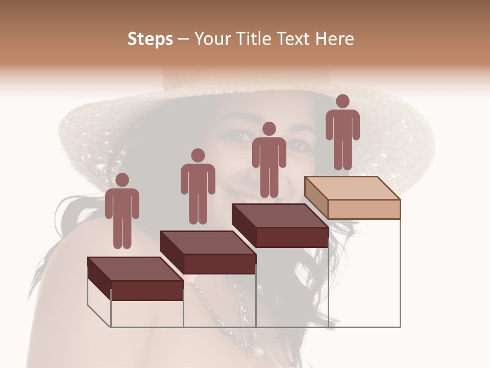 Isolated Happy Long Hair PowerPoint Template