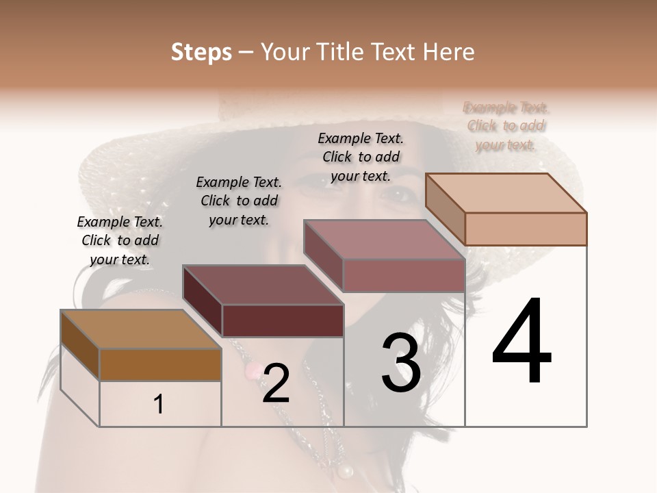 Isolated Happy Long Hair PowerPoint Template