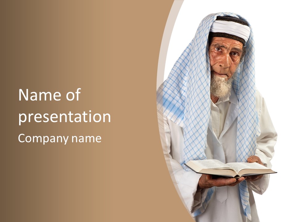 White Human Eastern PowerPoint Template