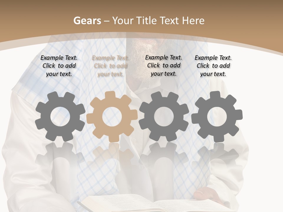 White Human Eastern PowerPoint Template