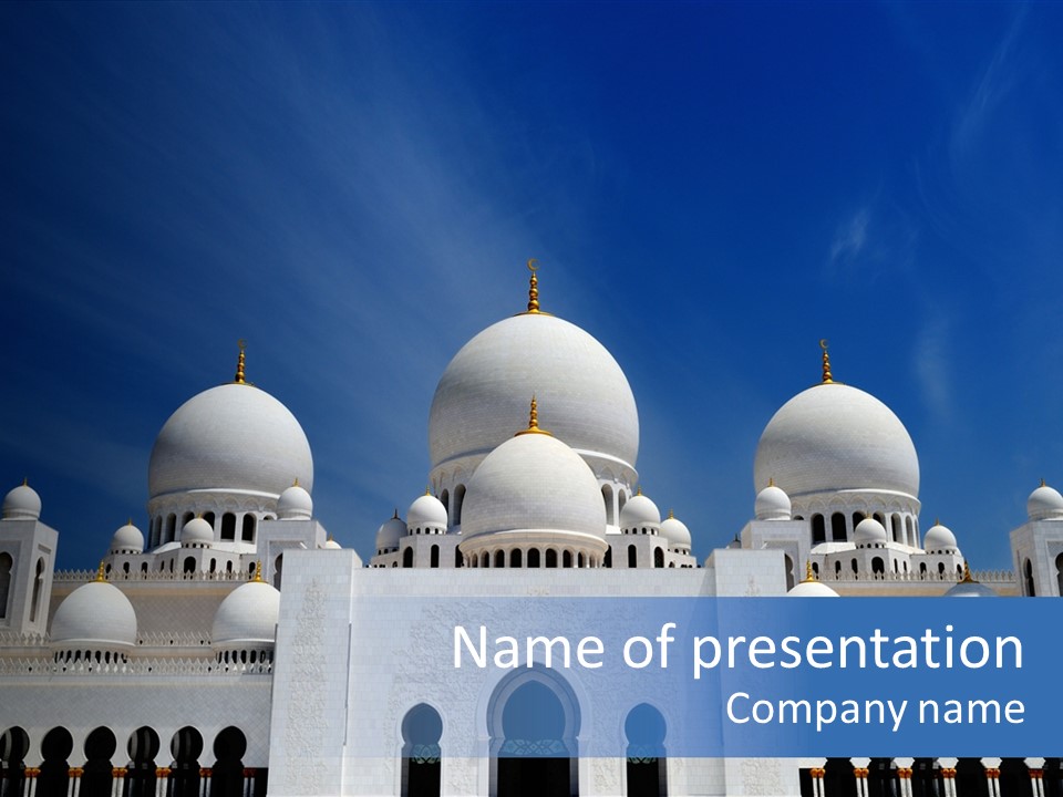 Abu Dhabi Famous Large PowerPoint Template