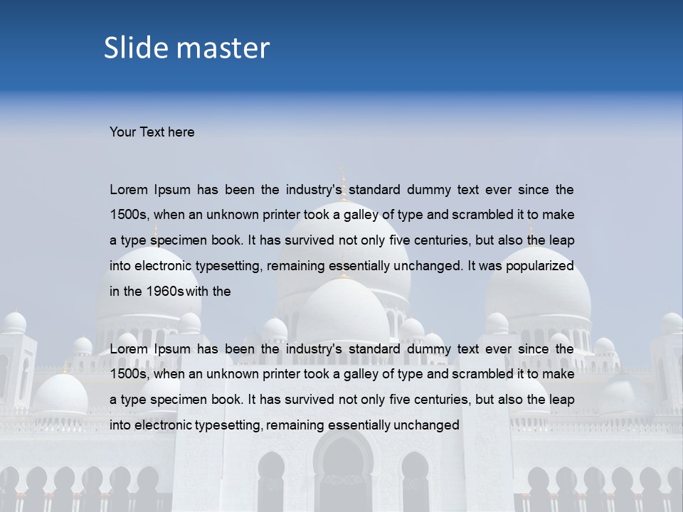 Abu Dhabi Famous Large PowerPoint Template