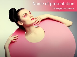 Posing People Hair PowerPoint Template