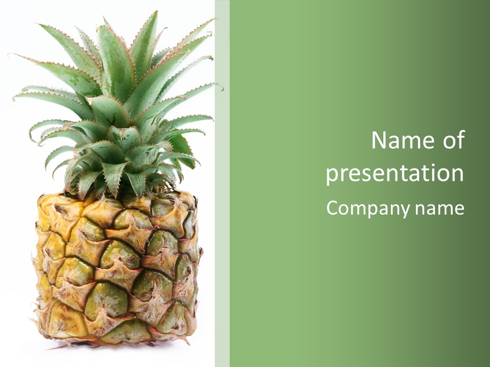 Fruit Isolated Leaf PowerPoint Template