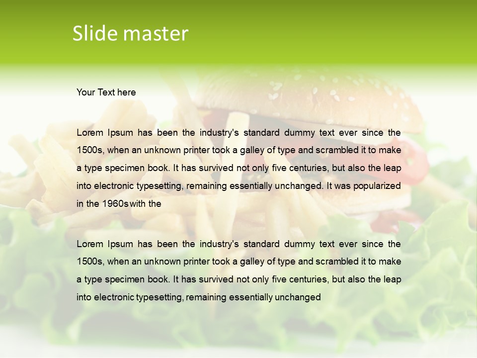 Tasty Salad Bread PowerPoint Template