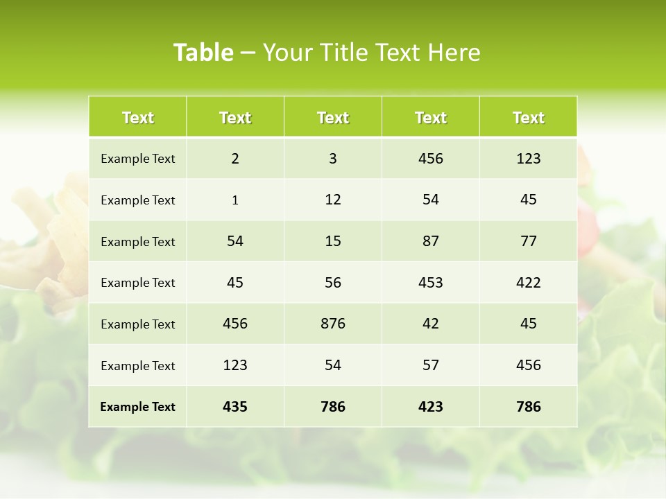 Tasty Salad Bread PowerPoint Template