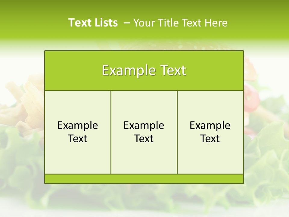 Tasty Salad Bread PowerPoint Template