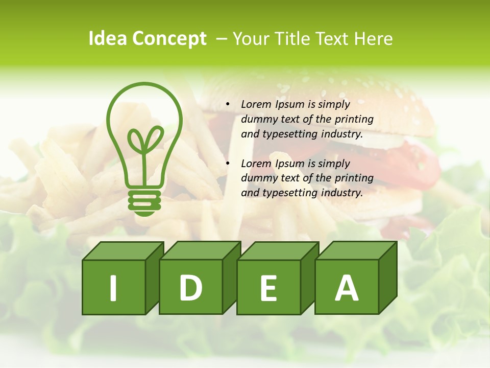 Tasty Salad Bread PowerPoint Template