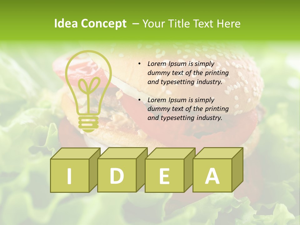 Hamburger Meat Fast PowerPoint Template