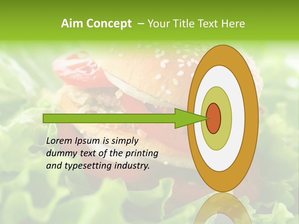 Hamburger Meat Fast PowerPoint Template