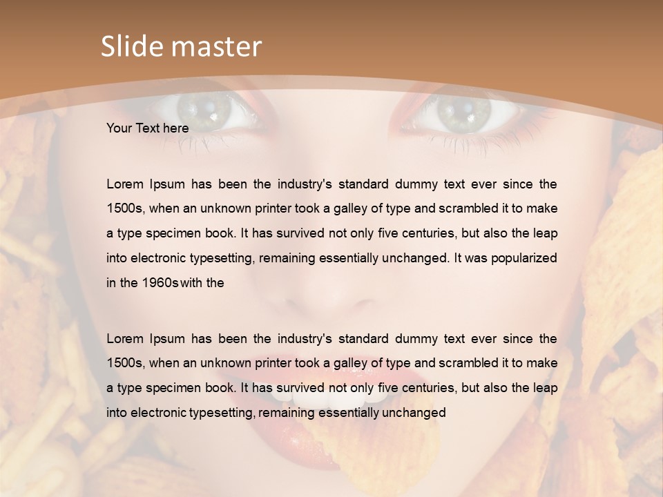 Girl Chip Clean PowerPoint Template