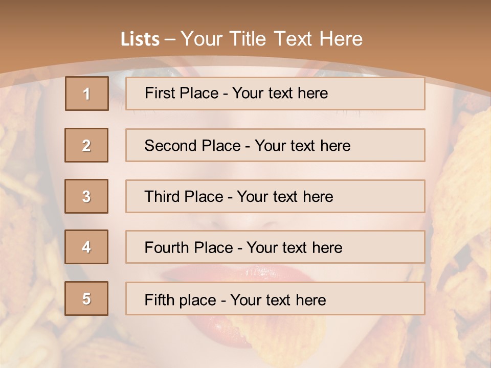 Girl Chip Clean PowerPoint Template