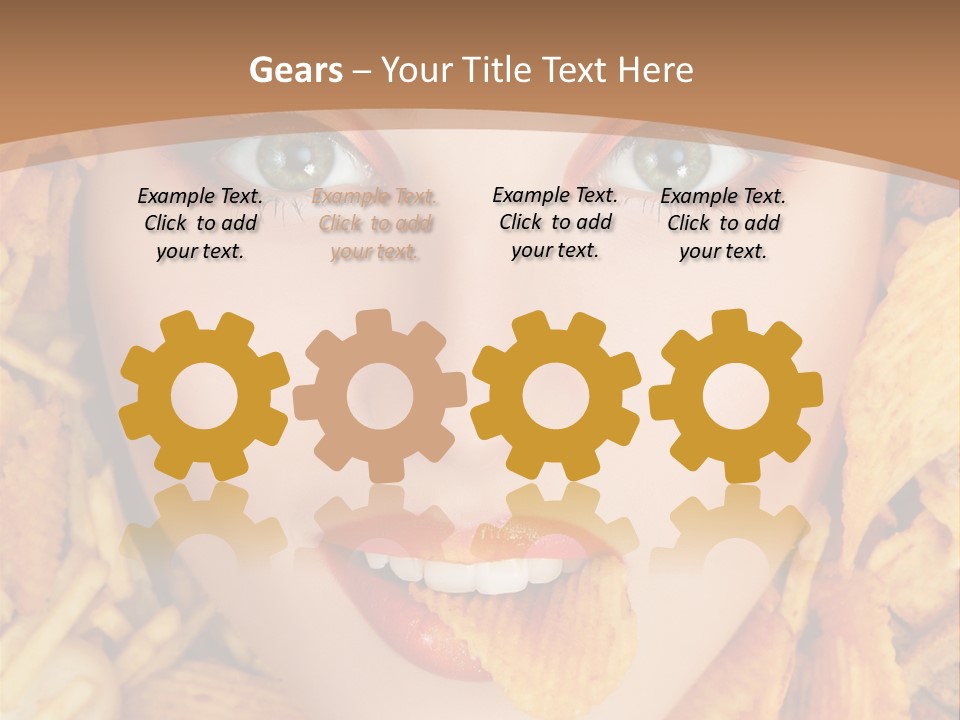 Girl Chip Clean PowerPoint Template