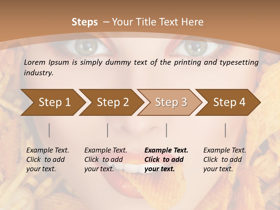 Girl Chip Clean PowerPoint Template