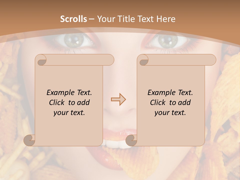 Girl Chip Clean PowerPoint Template