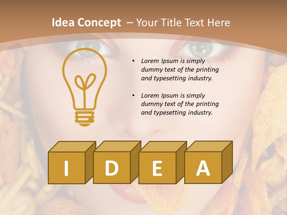 Girl Chip Clean PowerPoint Template