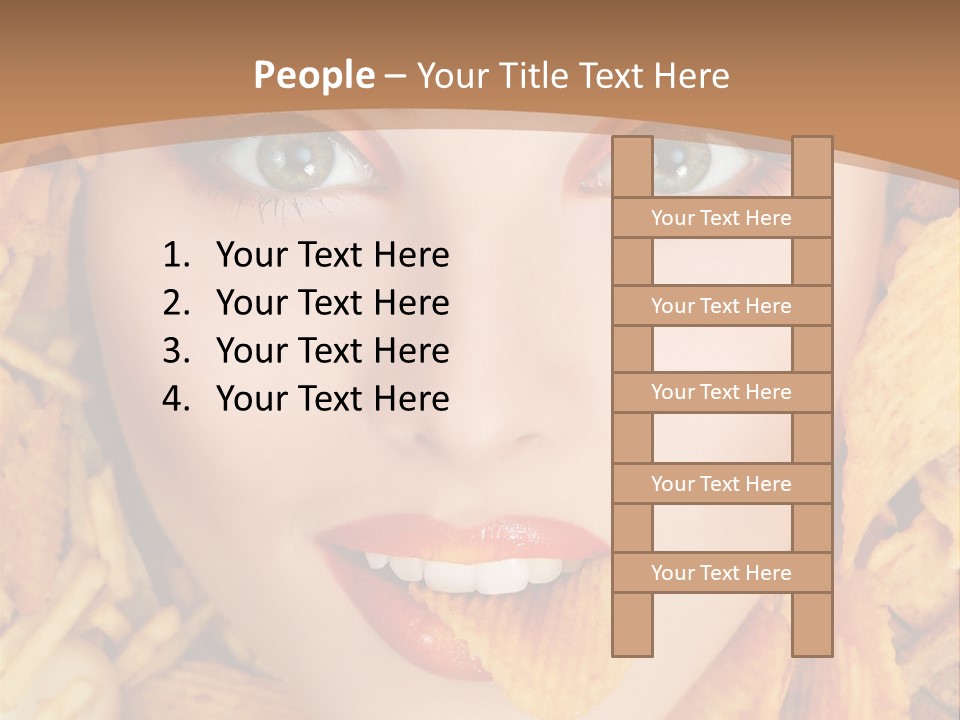 Girl Chip Clean PowerPoint Template