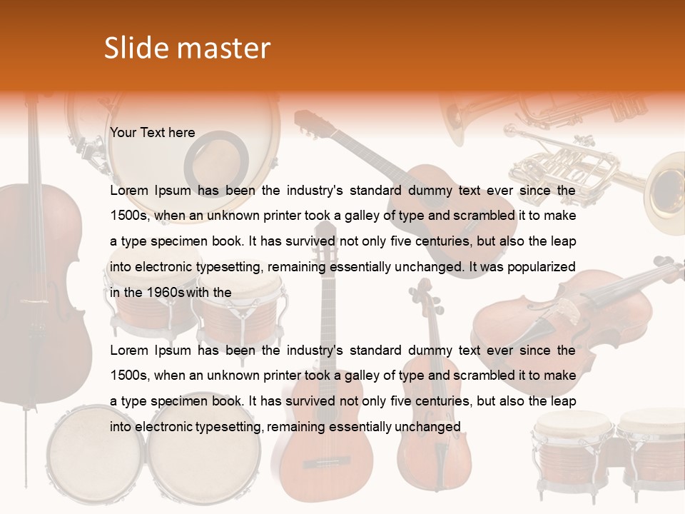 Melody Instruments Sound PowerPoint Template