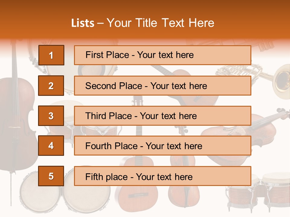 Melody Instruments Sound PowerPoint Template