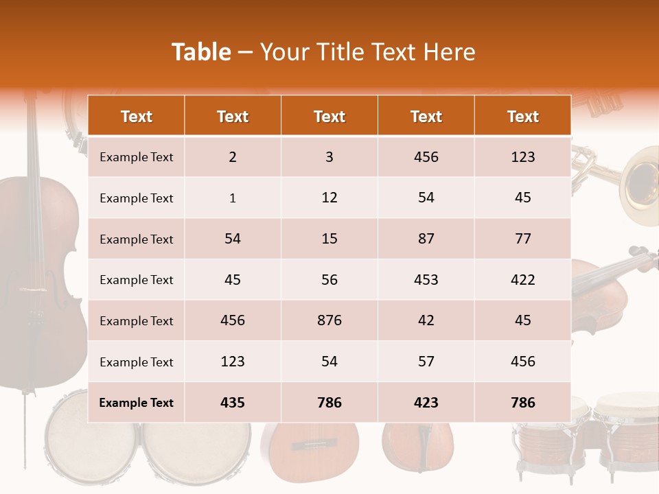 Melody Instruments Sound PowerPoint Template