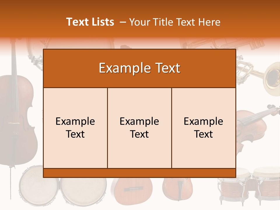 Melody Instruments Sound PowerPoint Template