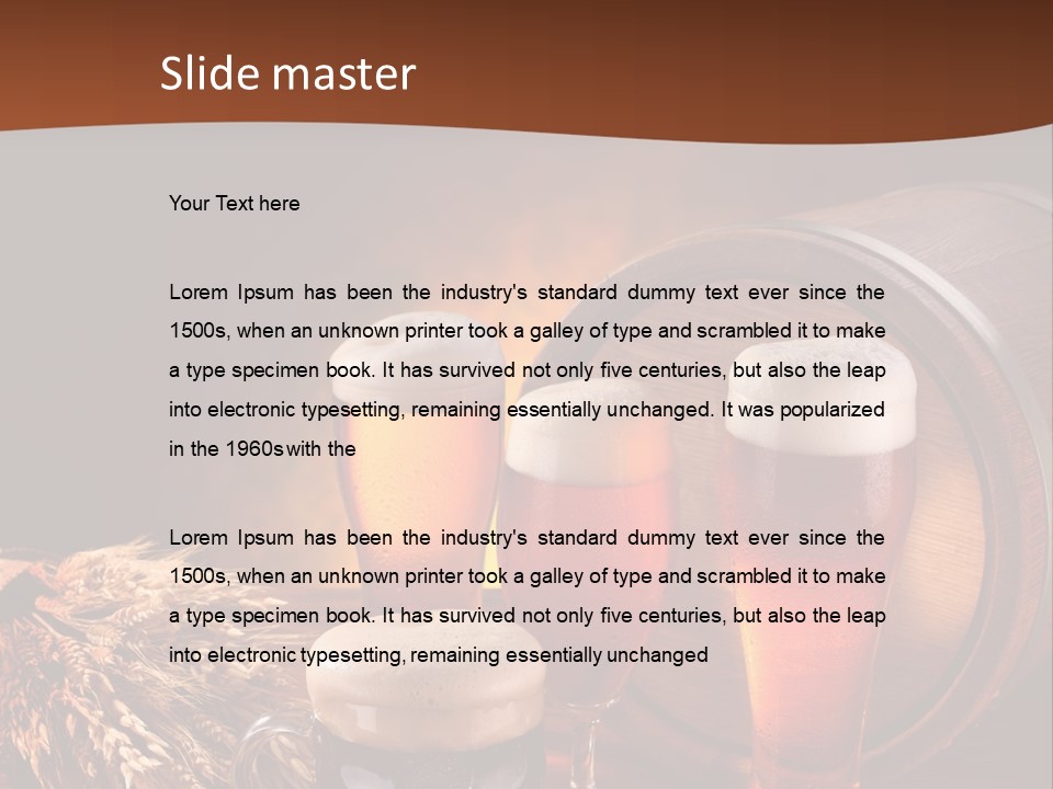 Hops Beer Barrel PowerPoint Template