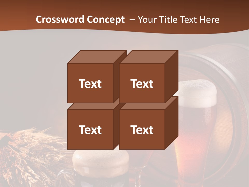 Hops Beer Barrel PowerPoint Template