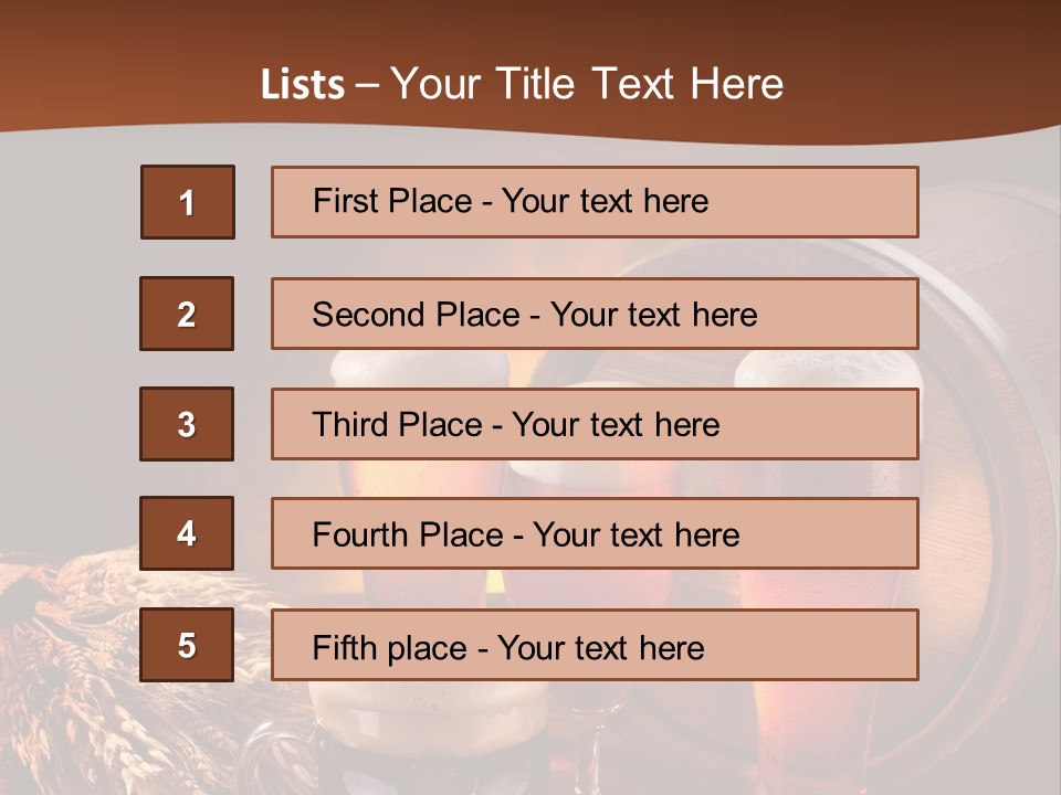 Hops Beer Barrel PowerPoint Template
