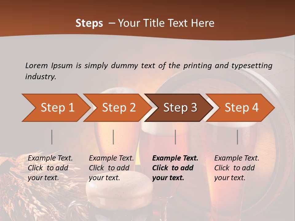 Hops Beer Barrel PowerPoint Template
